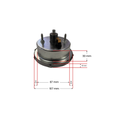 Exklusives Traktormeter 0–25 | Breite Buchse. Beleuchtung. Schwarz | Nur bei Traktormanufaktur