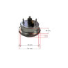 Exklusives Traktormeter 0–25 | Breite Buchse. Beleuchtung. Schwarz | Nur bei Traktormanufaktur