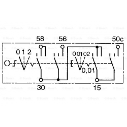 Commutatore d’accensione 0–1–2 | 24 V, 100 A | Ø 48 mm