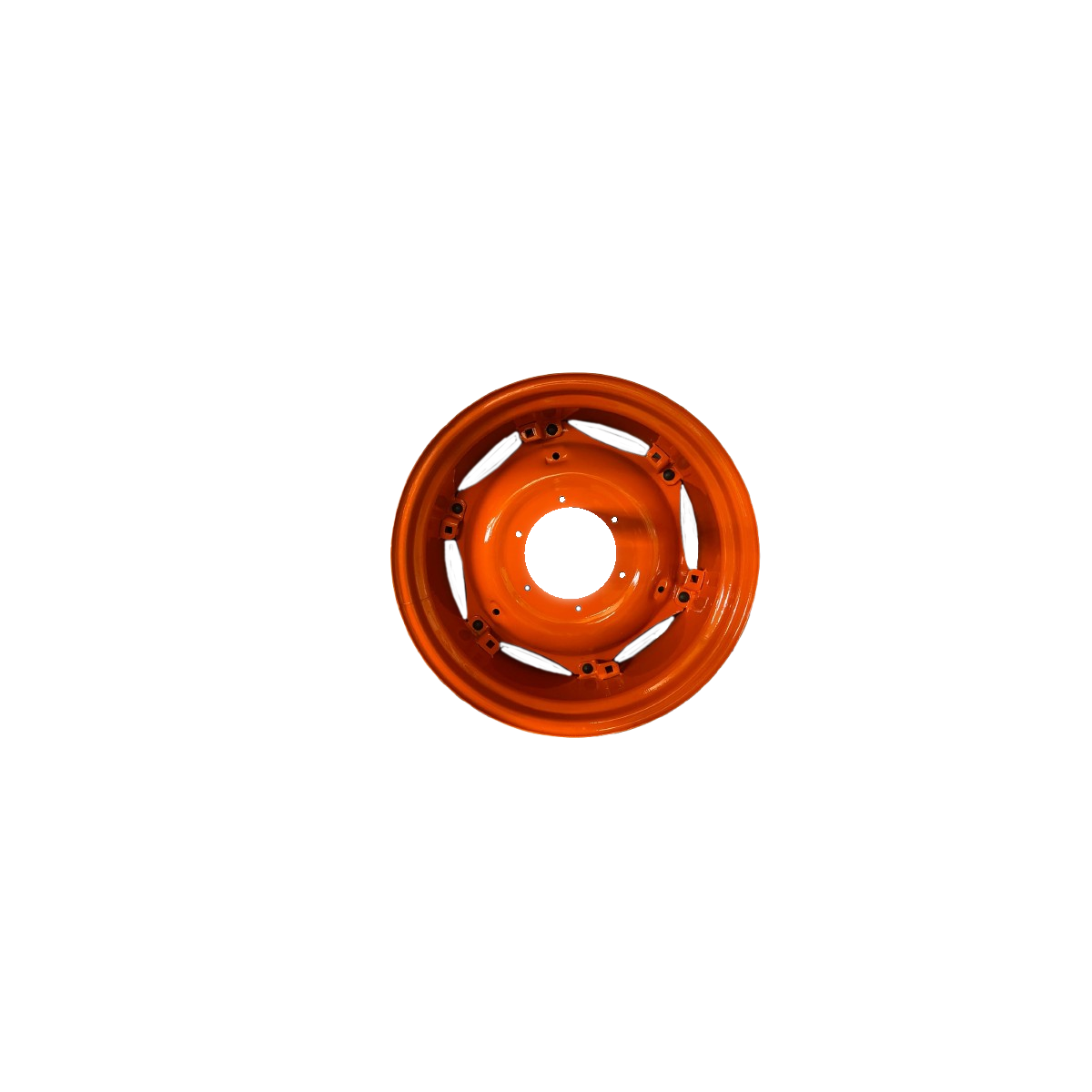 Rear rim set 11.2–28 refurbished | Lamborghini 2R powder-coated orange Rear rim set 11.2–28 refurbished | Lamborghini 2R powder-coated orange