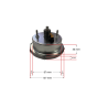 Tachometer set white dial wide bushing 1R Lamborghini | Traktormanufaktur