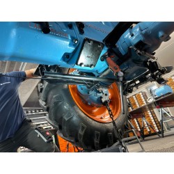 Kabelrohr Set 4-teilig für Lamborghini Traktor | schwarz gepulvert