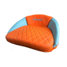 Cuscino Lamborghini trapuntato – arancione/blu con rombi