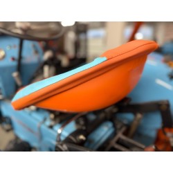 Cuscino Lamborghini trapuntato – arancione/blu con rombi