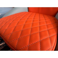 Cuscino Lamborghini trapuntato – arancione/blu con rombi