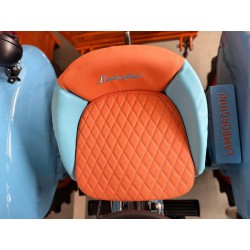 Cuscino Lamborghini trapuntato – arancione/blu con rombi