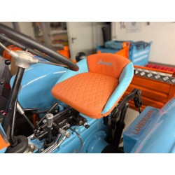 Cuscino Lamborghini trapuntato – arancione/blu con rombi