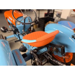 Cuscino Lamborghini trapuntato – arancione/blu con rombi