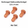 Knurled Copper Nail 2.5x4 mm Semi-Round – Traktormanufaktur