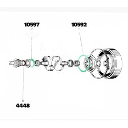Guarnizione flangia albero motore Lamborghini DL 25 / DL 30 / DL 30 Super