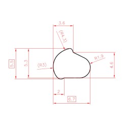 Guarnizione profilata filtro aria bagno d’olio | 60 cm