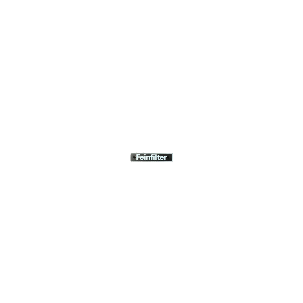 Targhetta Feinfilter 36,5x7,5 mm per trattore