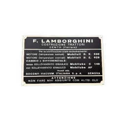 930 Nameplate 144x89 mm Aluminum Dashboard
