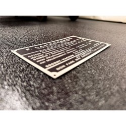 Targhetta 930 144x89 mm cruscotto alluminio