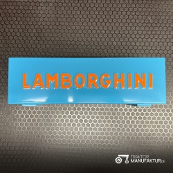 Lambo-Box Hellblau – Stahlblech mit "LAMBORGHINI" Prägung – Robust & funktional