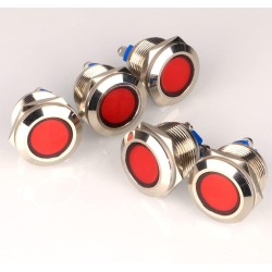 Kontrollleuchte LED rot 12V-24V 19mm für Traktoren