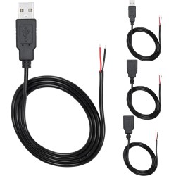 Set Cavi di Connessione USB-A 5V | 1m | Pigtail | 22 AWG
