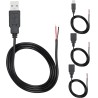 USB-A Anschlusskabel-Set 5V | 1m | Pigtail | 22 AWG