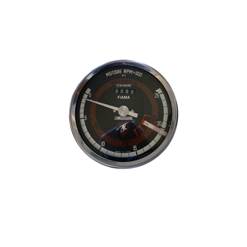 Tractor Tachometer with Black Dial & Illumination – Scale 0-25 – Exclusive