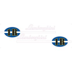 Lamborghini 1R Side Decals Left & Right – vintage lettering for tractor restoration