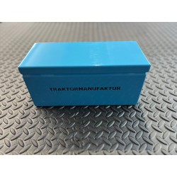 Blue Powder-Coated Traktormanufaktur Toolbox with Laser Engraving | Exclusive at Traktormanufaktur